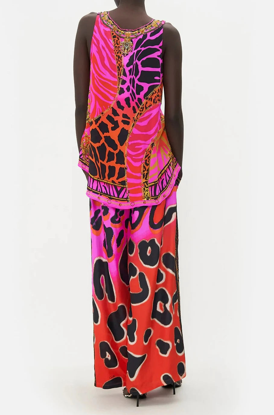 CAMILLA Tank Top with Strap Bead Detail - Always Change Your Spots - CAMILLA - [product type] - Magpie Style