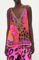 CAMILLA Tank Top with Strap Bead Detail - Always Change Your Spots