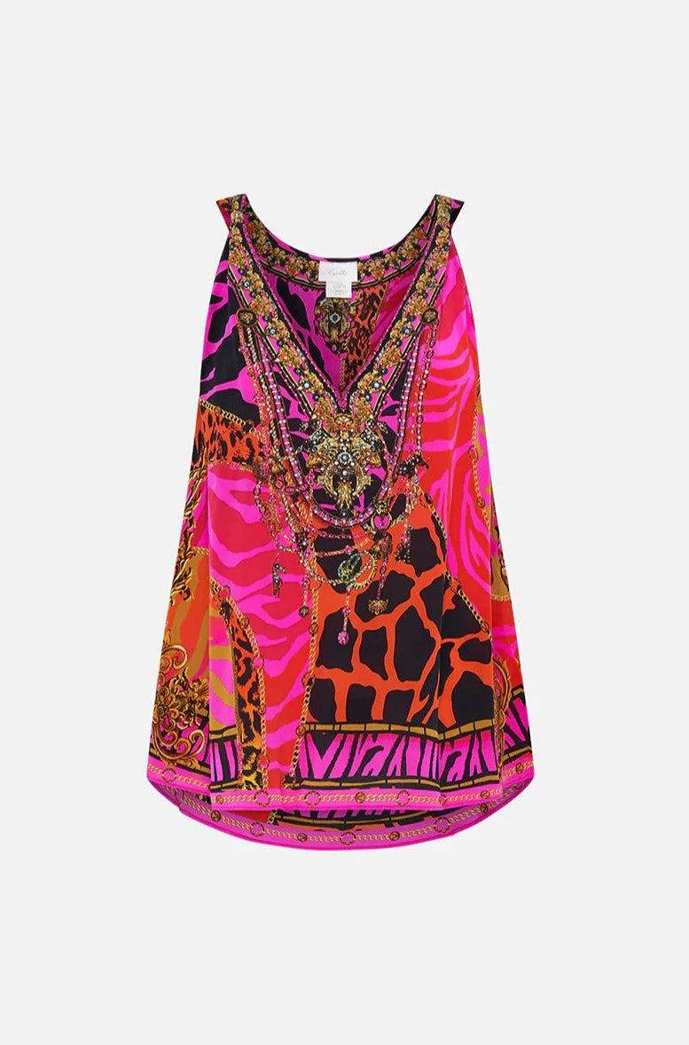CAMILLA Tank Top with Strap Bead Detail - Always Change Your Spots - CAMILLA - [product type] - Magpie Style