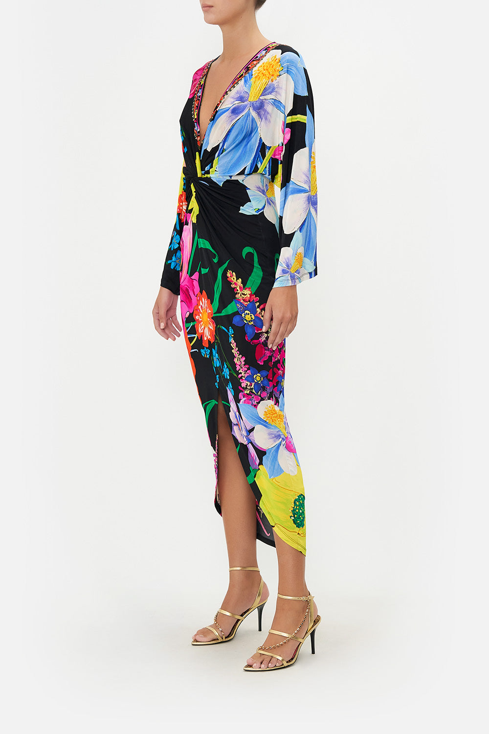 CAMILLA Long Split Front Twist Dress  - Away with the Fairies - CAMILLA - [product type] - Magpie Style