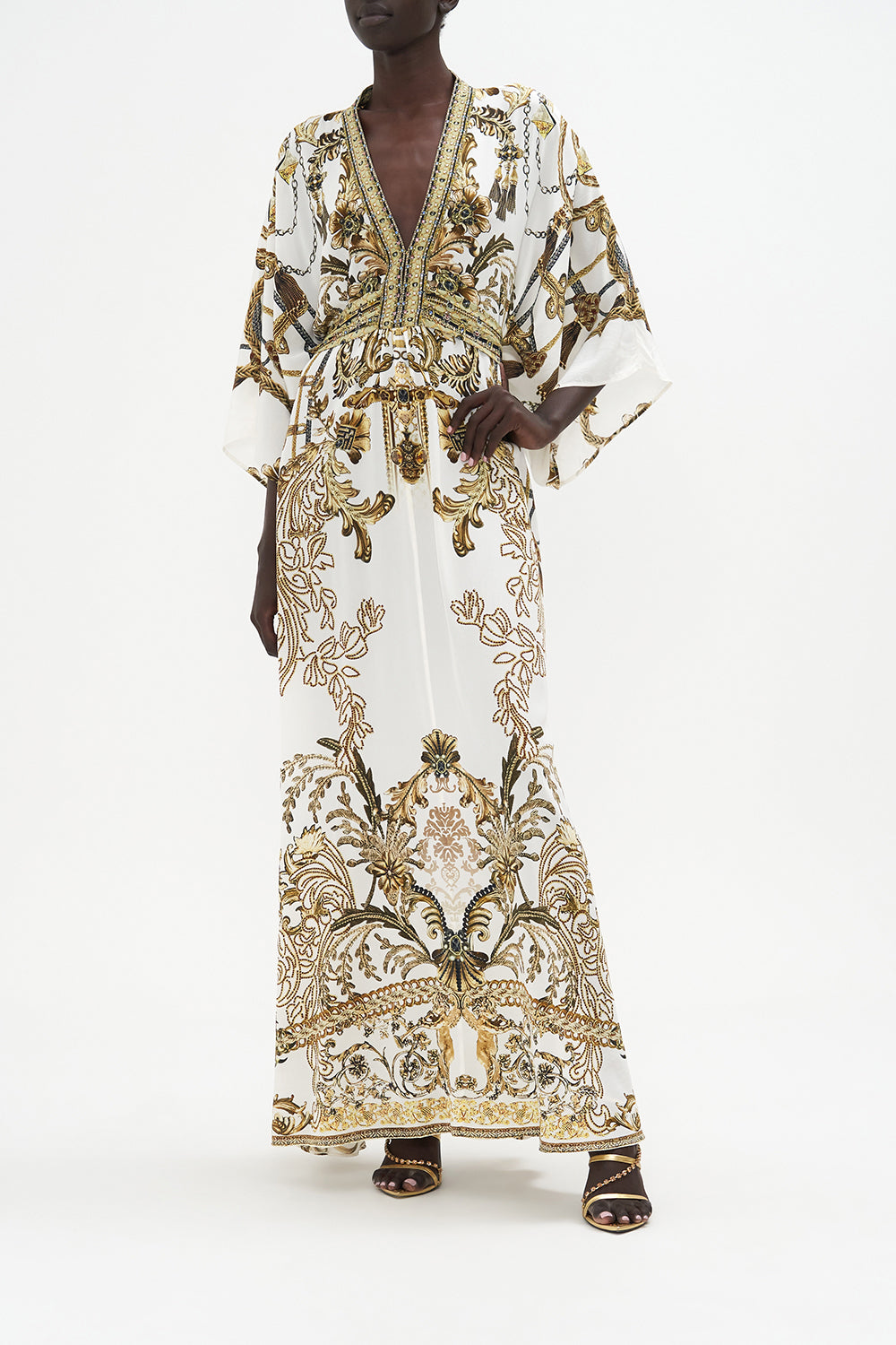 CAMILLA Waist Tie Long Kaftan - Road To Richesse PRE ORDER - CAMILLA - [product type] - Magpie Style