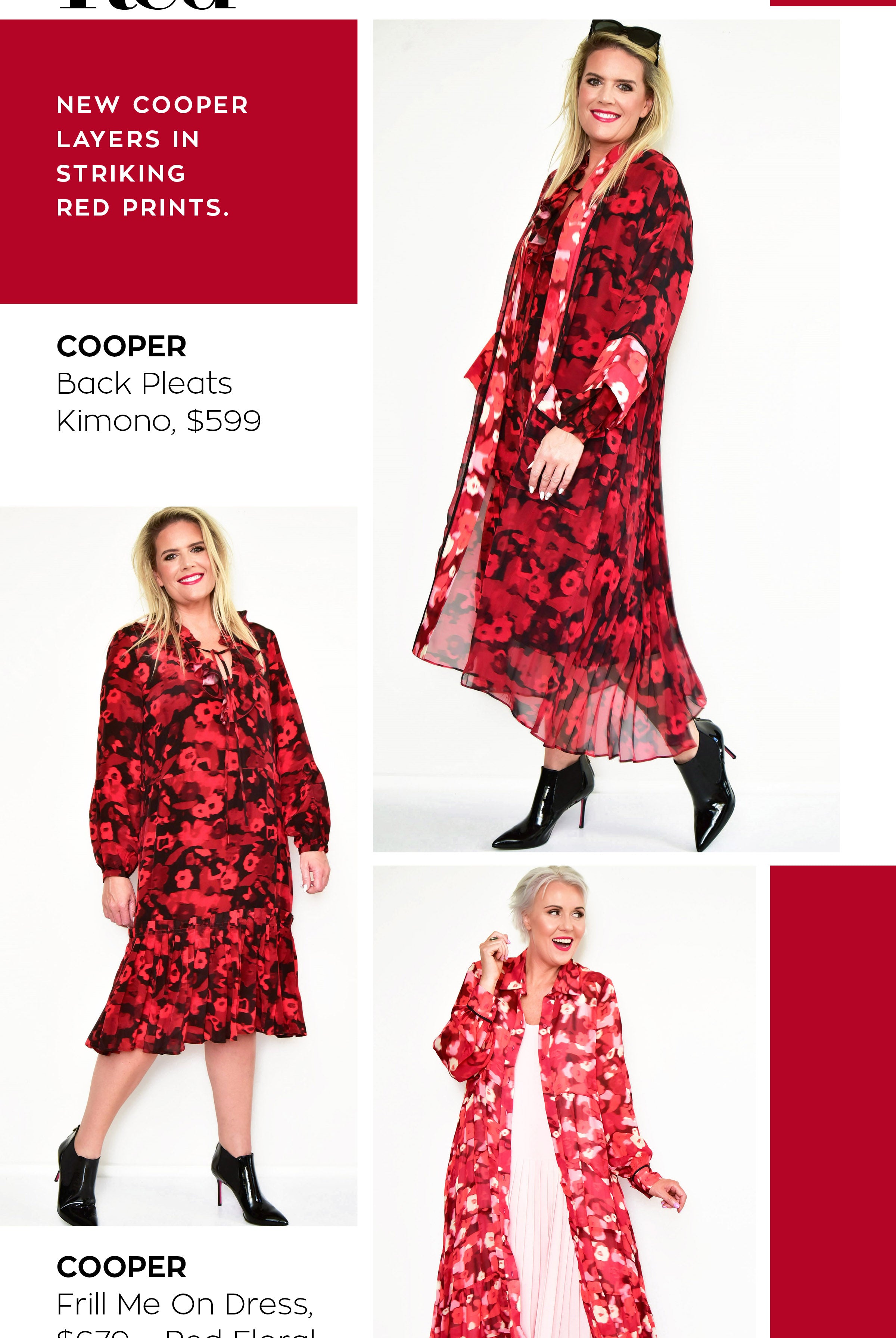 COOPER Frill Me On Dress - Red Floral - COOPER by Trelise Cooper - [product type] - Magpie Style
