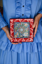 MAGPIE HOME Square Mexico Side Plate -Baby Blue & Red (Set of Three) - Magpie Home - [product type] - Magpie Style