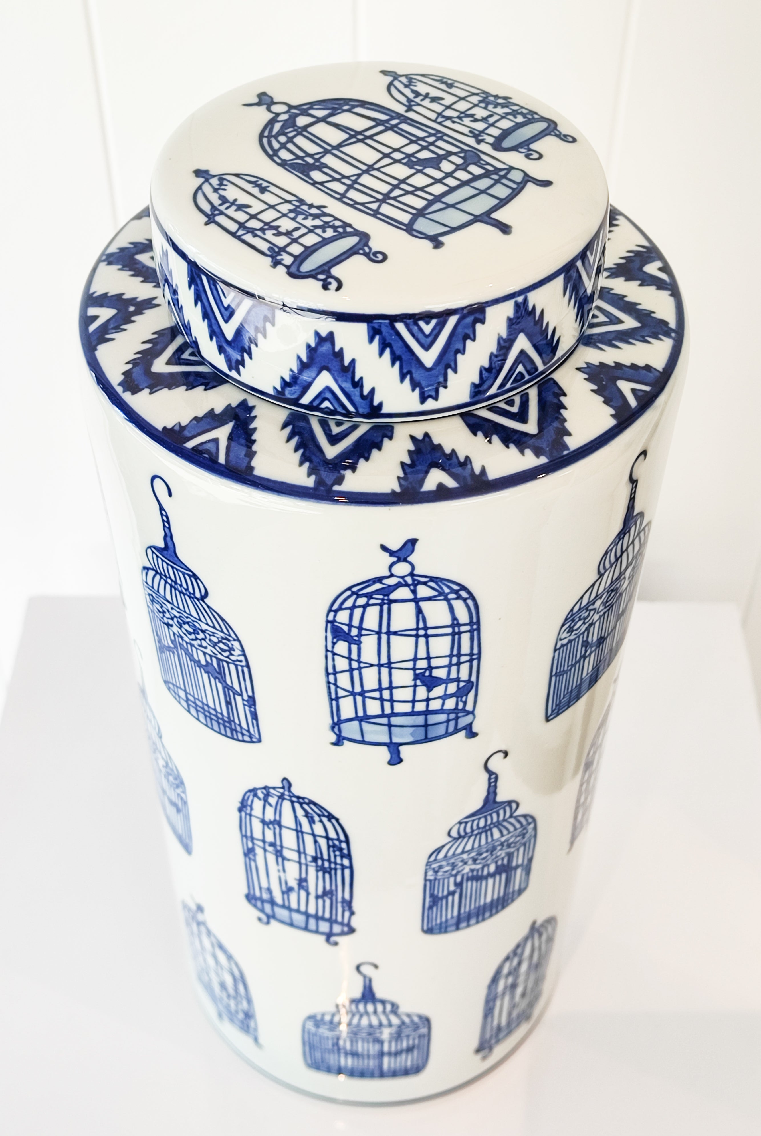 MAGPIE HOME Tall Handpainted Birdcage Jar - Magpie Home - [product type] - Magpie Style