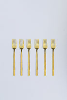 MAGPIE HOME Christmas Gold Bamboo Dessert Forks (Set of 6) - Magpie Home - [product type] - Magpie Style