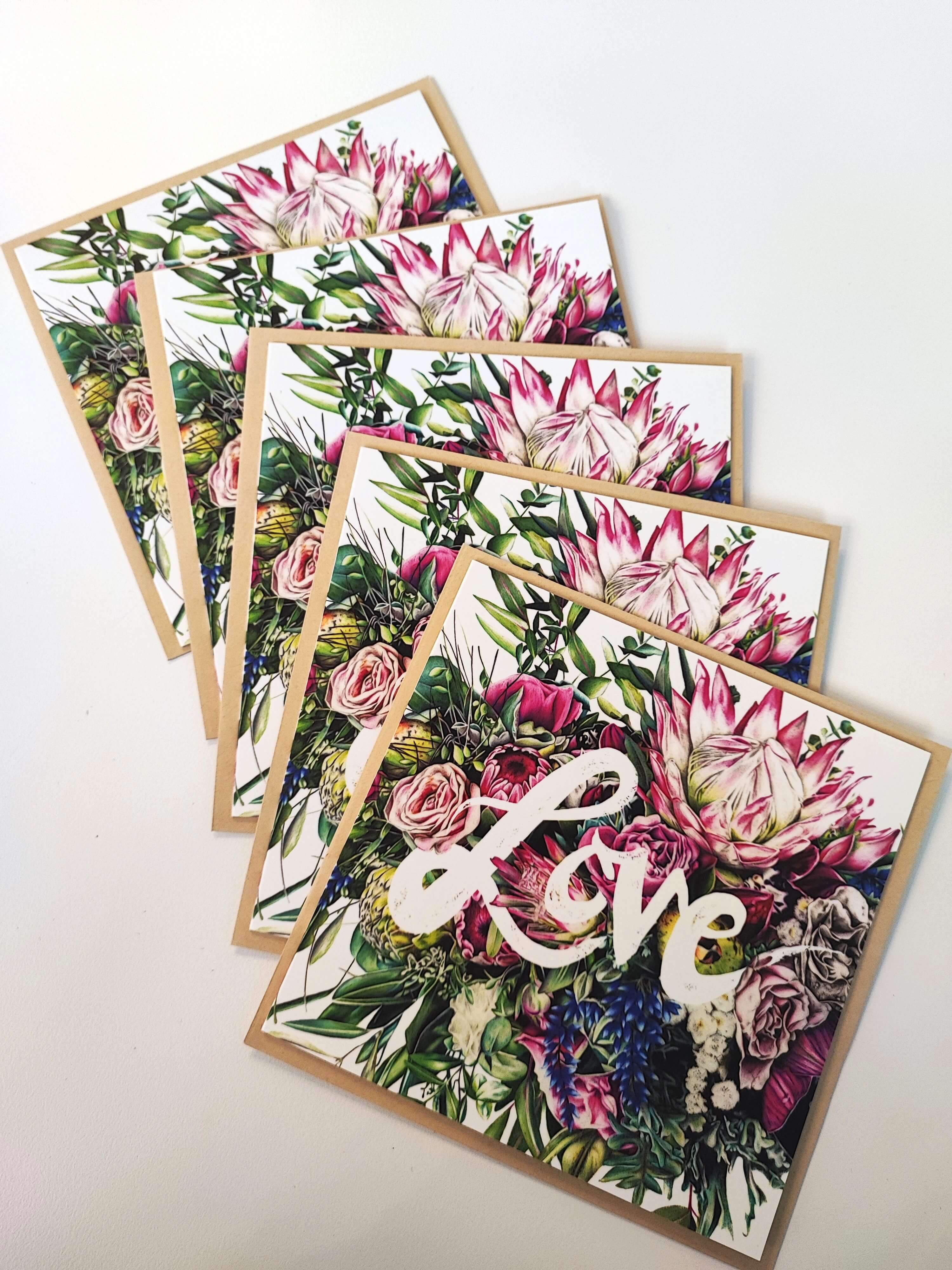 Cards - Pack of 5 - Love - Livewires - [product type] - Magpie Style