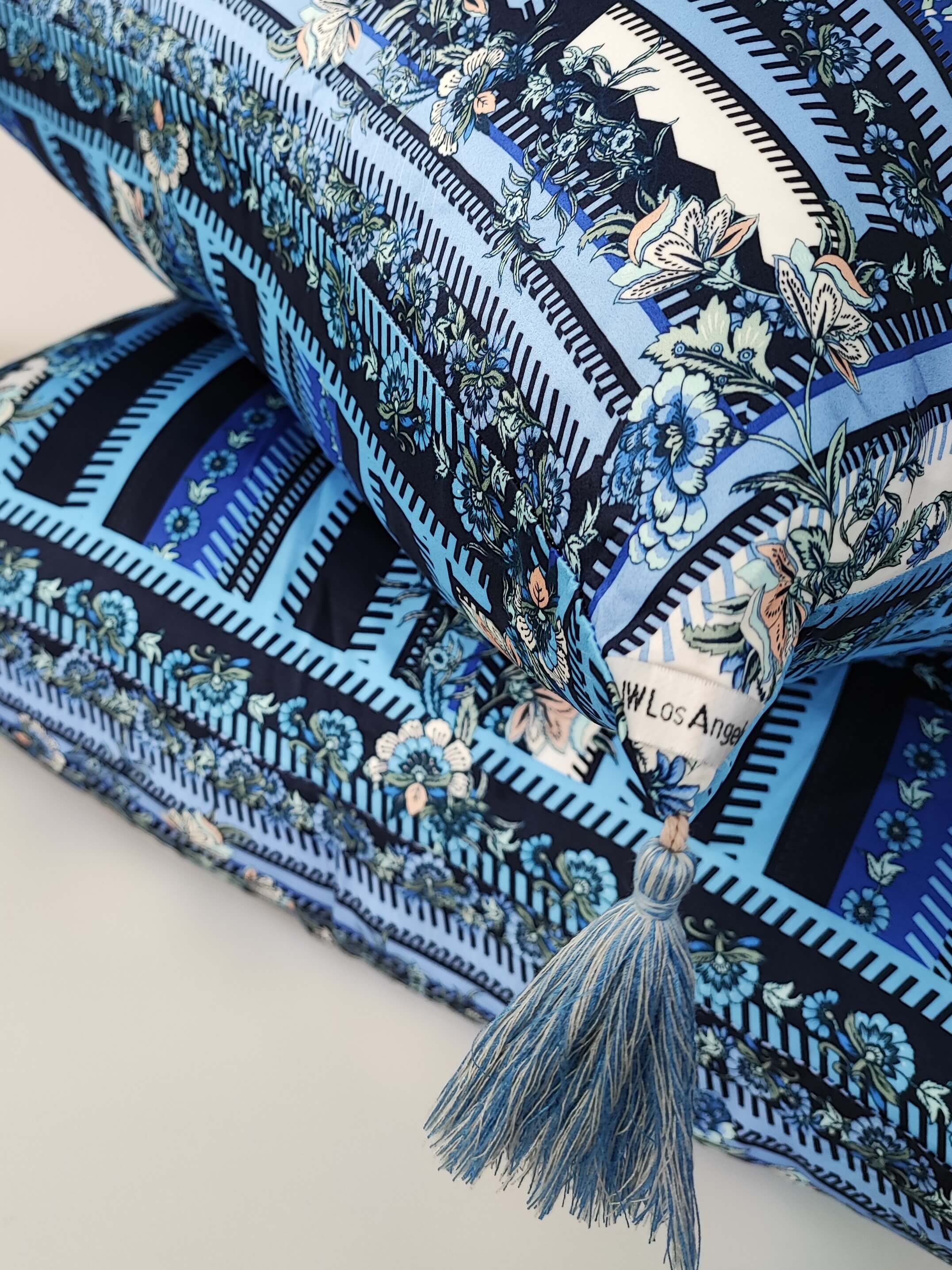 JOHNNY WAS Revive Charmeuse Tassel Cushion - JOHNNY WAS - [product type] - Magpie Style