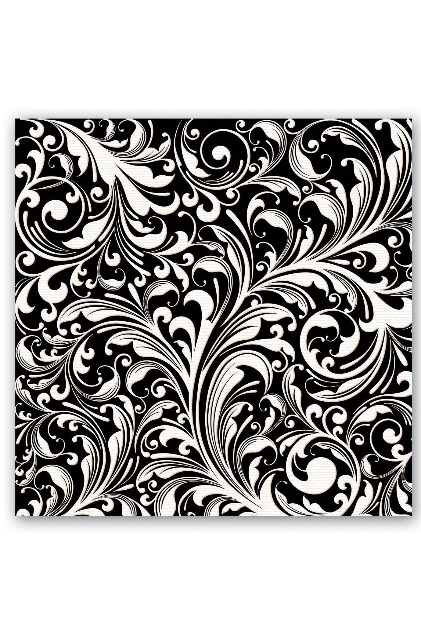 MICHEL DESIGN WORKS Luncheon Napkins - Black Florentine - Pack of 20 - MICHEL DESIGN WORKS - [product type] - Magpie Style