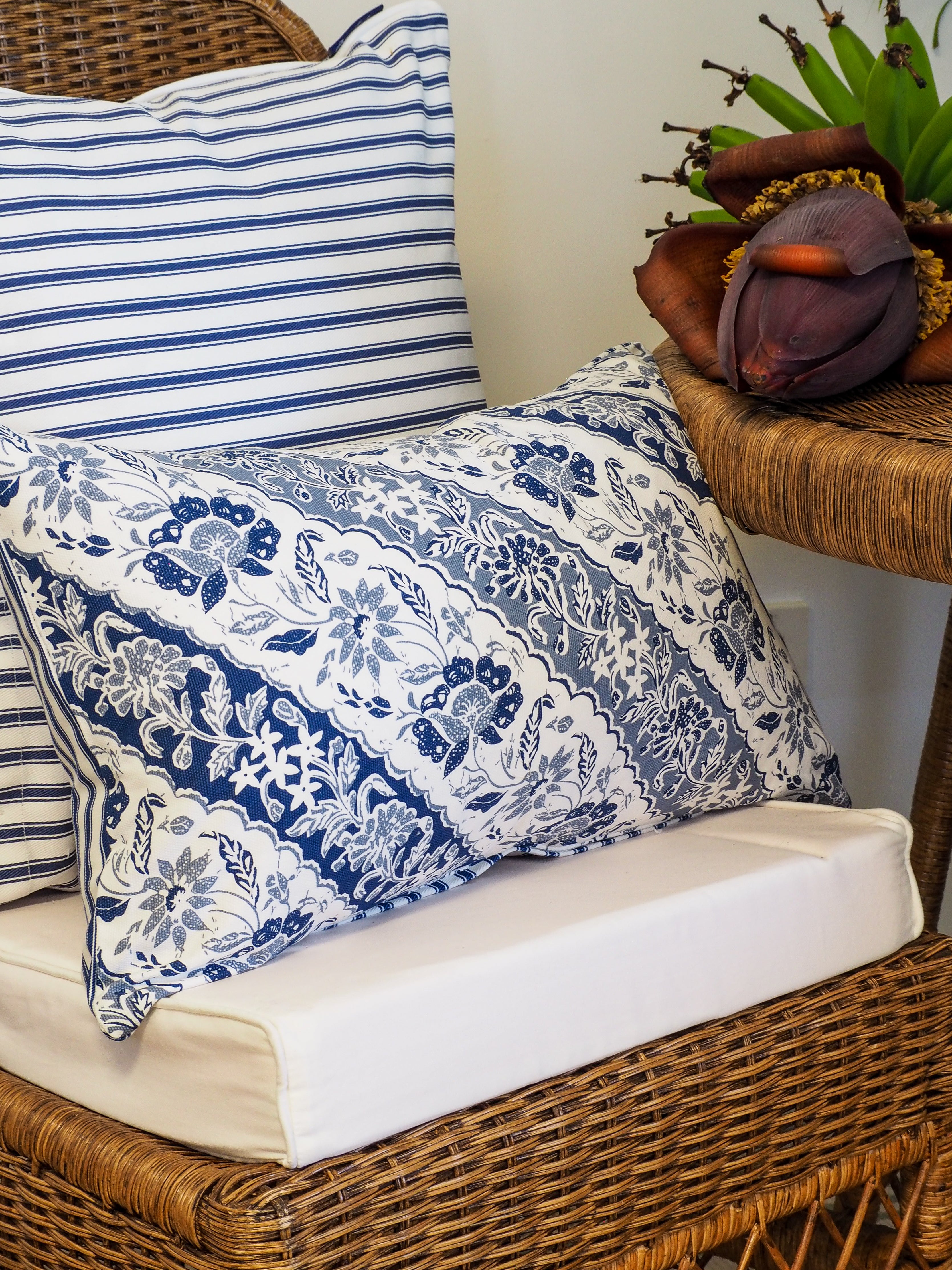 STUART MEMBERY Sumatra Lumbar Cushion - Storm Blue - STUART MEMBERY - [product type] - Magpie Style