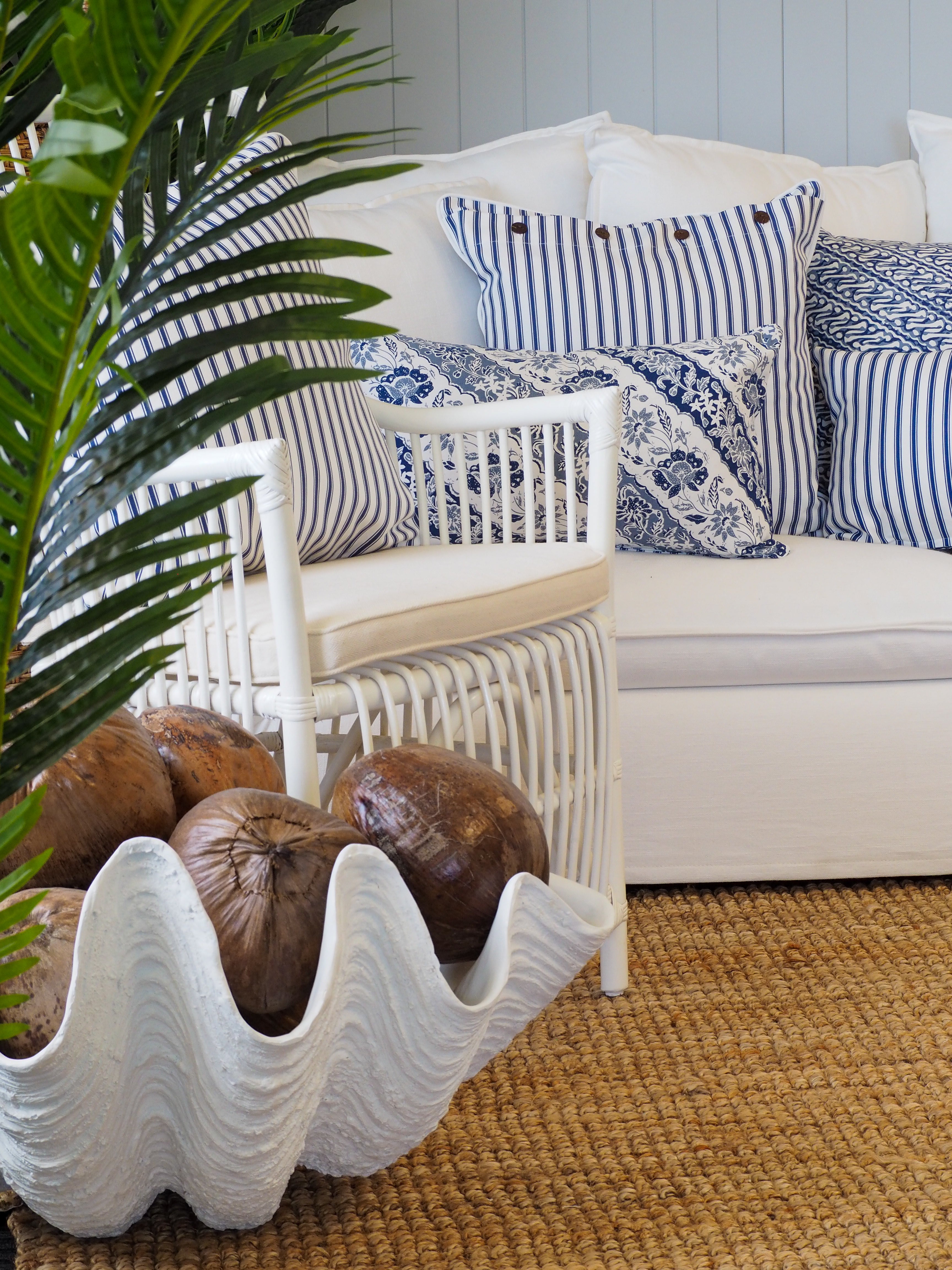 STUART MEMBERY Sumatra Lumbar Cushion - Storm Blue - STUART MEMBERY - [product type] - Magpie Style