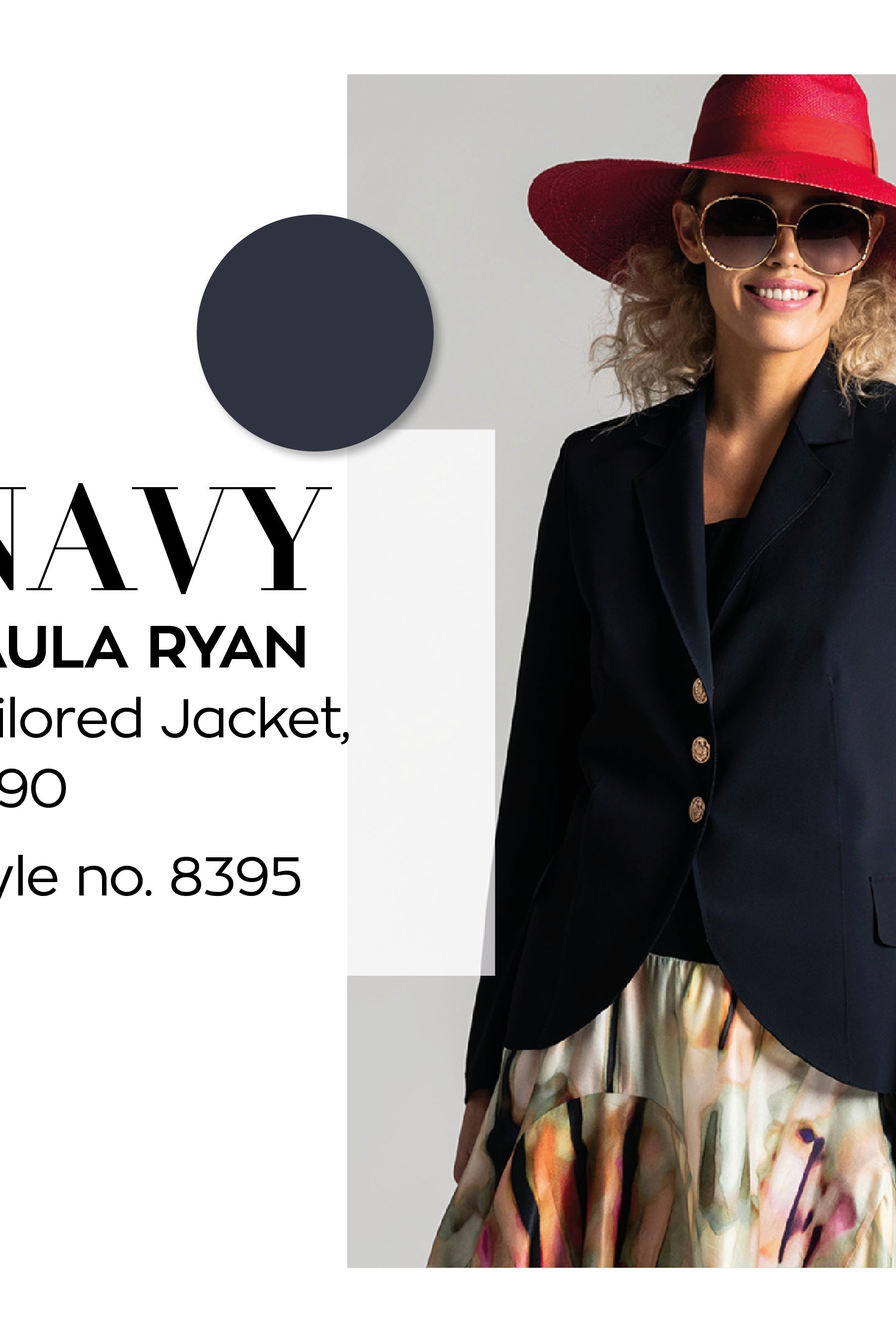 PAULA RYAN Summer Tailored Jacket - Navy - Bonded Microjersey - Paula Ryan