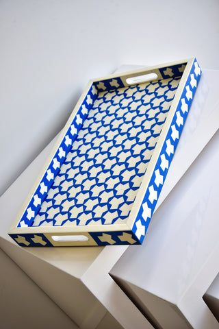 MAGPIE HOME Graphic Inlay Tray - Blue