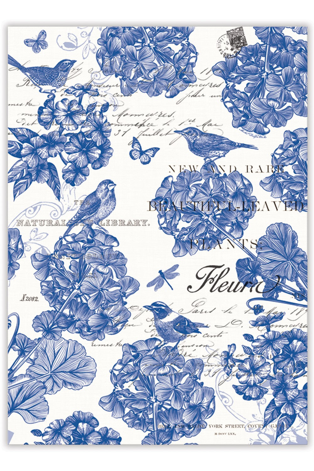 MICHEL DESIGN WORKS Tea Towel - Indigo Cotton - Magpie Style