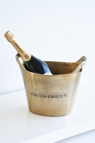 Aluminium Oval Champagne Bucket - Gold