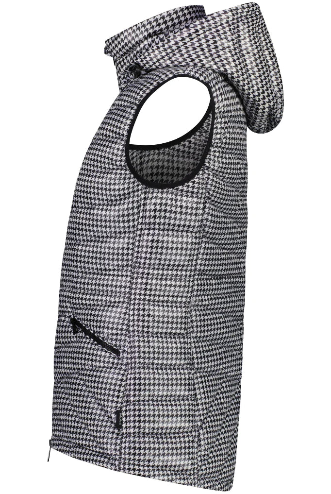 MOKÉ Mary Claire Packable Vest - Houndstooth - Magpie Style