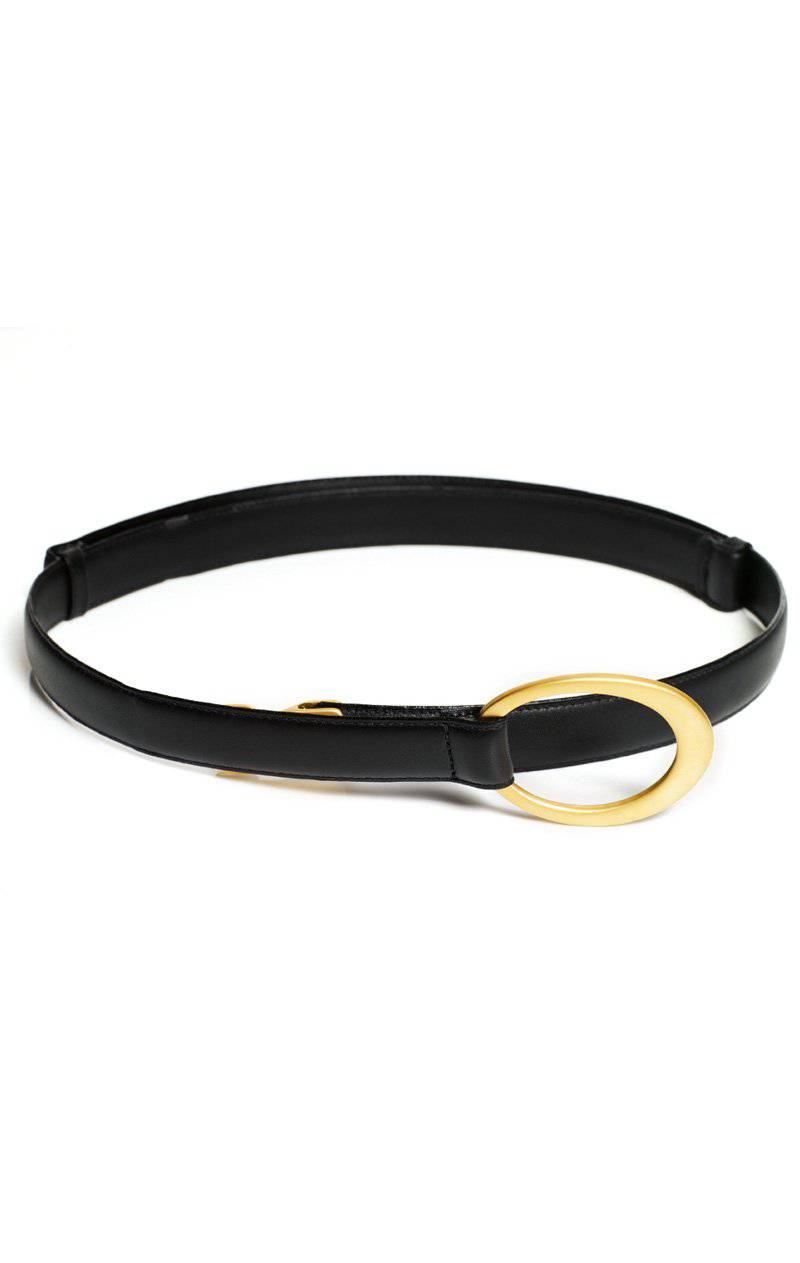 PAULA RYAN Hook and Oval Adjustable Belt - in Nickel and Gold - Paula Ryan