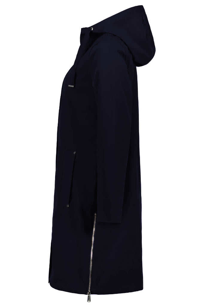 MOKÉ Rach Long Lined Soft Shell Jacket - Navy - Magpie Style